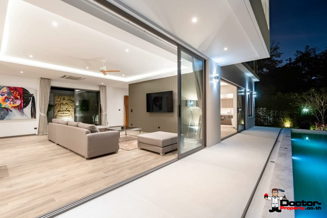 New 3 Bedroom Pool Villa with Sea View – Bo Phut, Koh Samui – For Sale